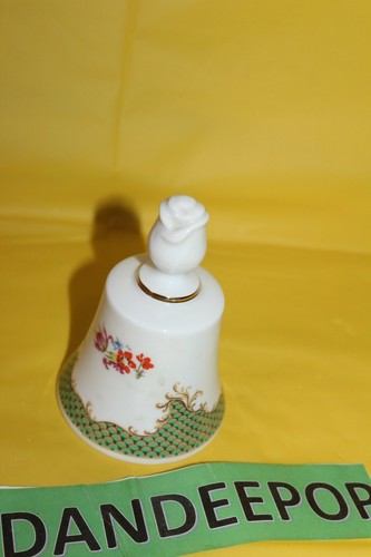 Danbury Mint England Bareuther Waldsassen Bavaria Germany Rose Top Bell - Picture 4 of 7