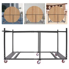 Folding Table Rack Dolly Cart W/ Casters Max 8 Round Table 12 Folding Table