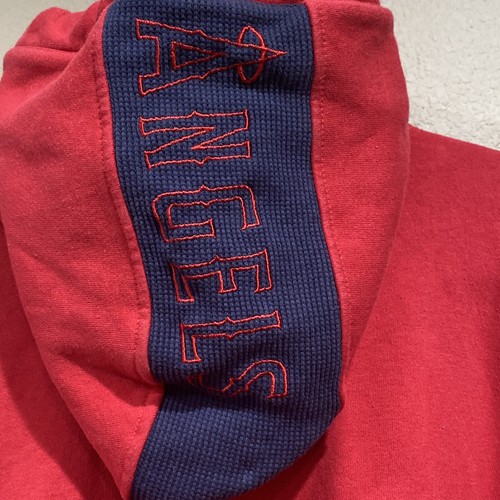 Majestic Men’s Hoodie Pullover Red Sweater Los Angeles Angels Gen Merch Vtg - Picture 10 of 12