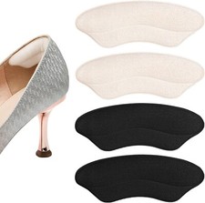 Pair of Shoe Heel Grips Inserts Insoles Protector Heels Loose Shoes Khaki 2pc