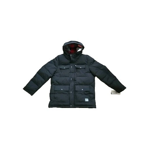 New Levi's Men's Bomber Jacket Padded Insulated All Weather Hooded Coat Black Sm