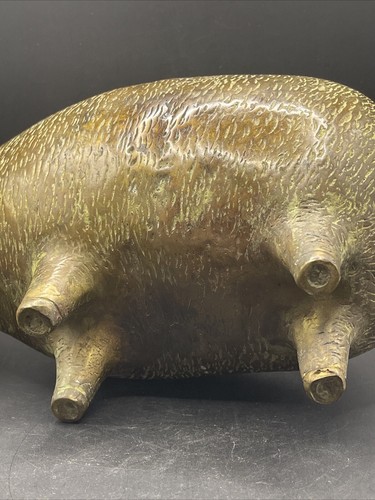 Vintage Handcrafted Brass Sheep Figurine 6 inches Tall Weighs 2 Pounds - Picture 12 of 14