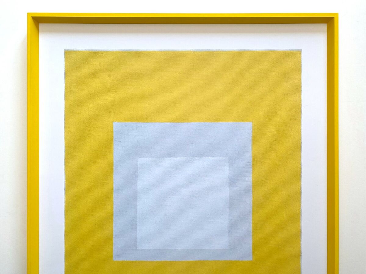 JOSEF ALBERS RARE LITHOGRAPH PRINT FRAMED MCM POSTER JOSEF ALBERS RARE LITHOGRAPH PRINT FRAMED MCM POSTER