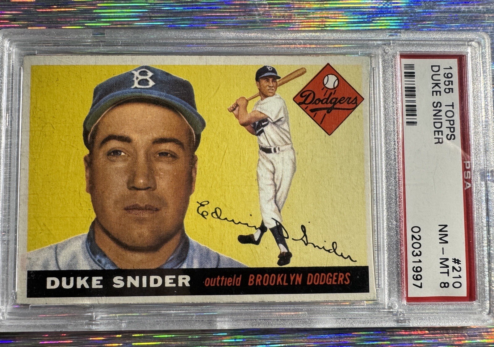 Duke Snider 1955 Topps #210 PSA 8 📈🔥