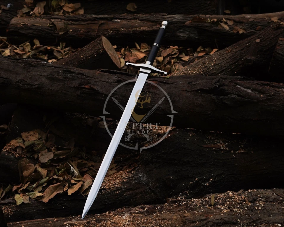 Средневековый меч ручной работы из нержавеющей стали | двуручный боевой готовый меч | подарок - Изображение 2 из 4