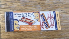 Bit O Honey, Old Nick Candy Bars Matchbook Cover- Food Advertising - No Matches