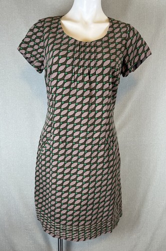 BODEN Corduroy Country Dress Pockets Knee Length Womens Size 8R Sheath Side Zip