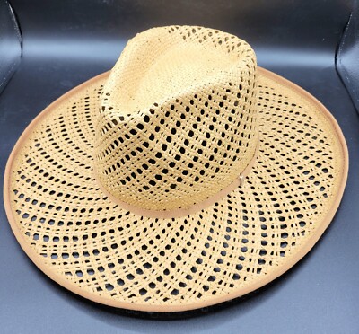Olive and PIque Adjustable STRAW hat FREE PEOPLE x Olive & Pique Wide Brimmed 100% Wool Fedora  main image 3