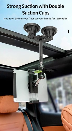 Dual Suction Cup Mount Tablet PC Navigation Video Watching Holder Stand - Picture 15 of 25