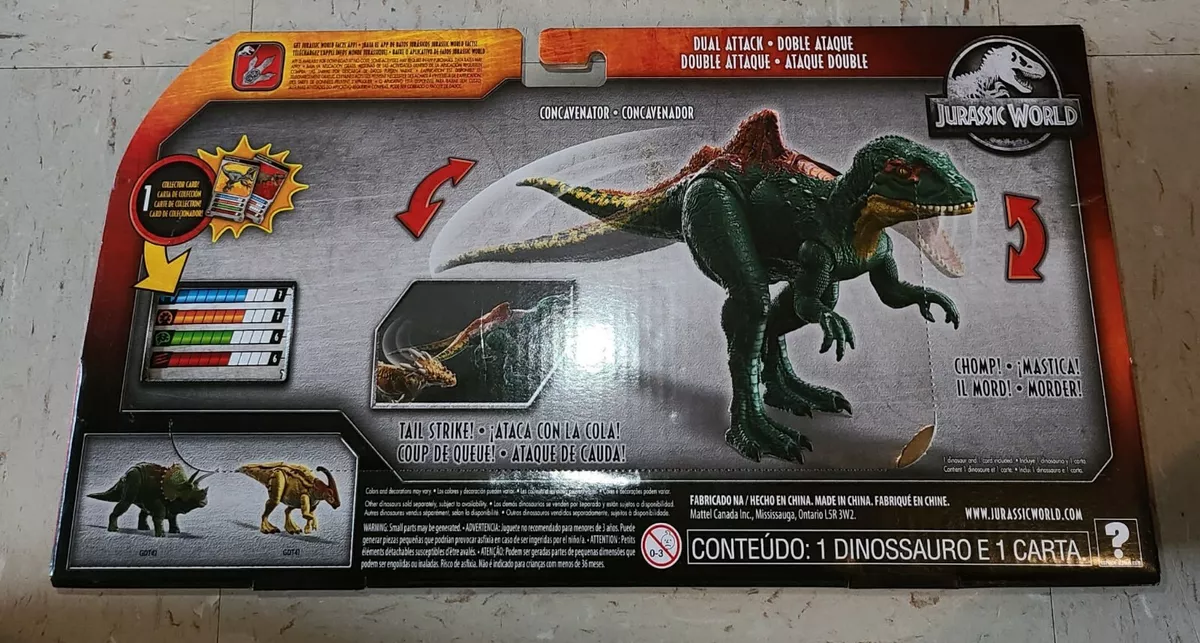 Jurassic World Park Dino Rivals CONCAVENATOR Dual Attack Rare 1st