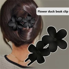 3/2X Women Flower Large Duckbill Clip Hair Claw Clamp Ponytail Hairpin Barrette△