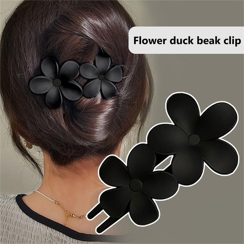 Femme fille fleur grand clip de canard griffe de cheveux pince à cheveux frange épingle à cheveux barres - Photo 1 sur 29