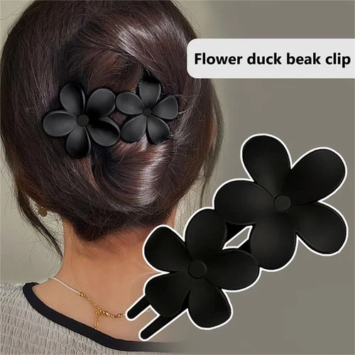 Women Girl Flower Large Duckbill Clip Hair Claw Clamp Ponytail Hairpin Barrettes - Picture 1 of 32