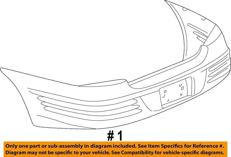 Used Rear Bumper Assembly Rear fits: 2000 Pontiac Bonneville SLE Rear Grade A - Image 4 of 4
