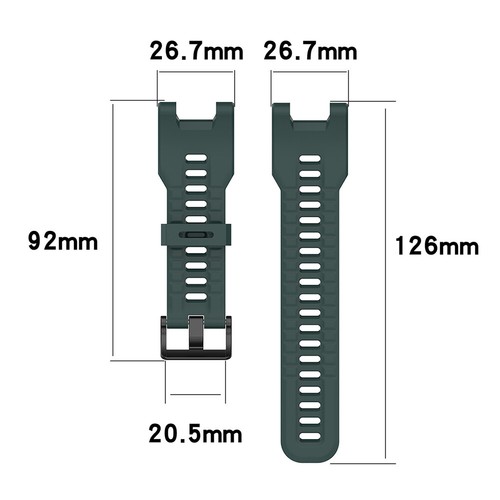 Silicone Watch Strap Band for Huami Amazfit T-Rex Pro/Amazfit T-Rex (Green) - Zdjęcie 10 z 10