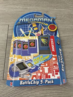 2004 MEGAMAN NT WARRIOR BATTLECHIP 5 PACK CP5 MATTEL SEALED NOS MEGA MAN