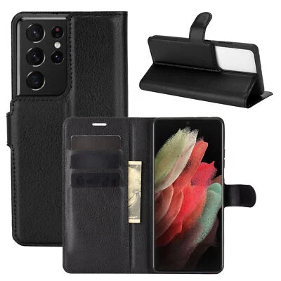 Betterfon Housse Flip Cover Samsung Galaxy S21 Ultra 5G SM-G998B TPU Noir - Photo 1/4