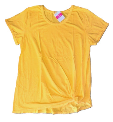 Fresh Produce small punchy mango noa $49 stretchy knit knot tee top nwt new s