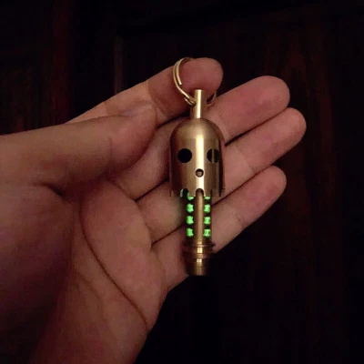 Neu Messing Geist Glocke Windspiel Perlenanhänger Schlüsselanhänger Halskette Perlen Anhänger - Bild 1 von 4