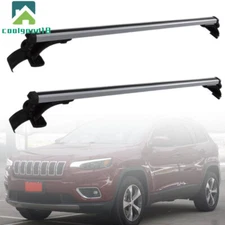 Car Top Roof Rack Cross 48" Bar w/ 3 Kinds Clamp Luggage Cargo Carrier Universal