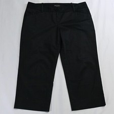 The Limited 10 Black Cotton Stretch Cropped Dress Pants