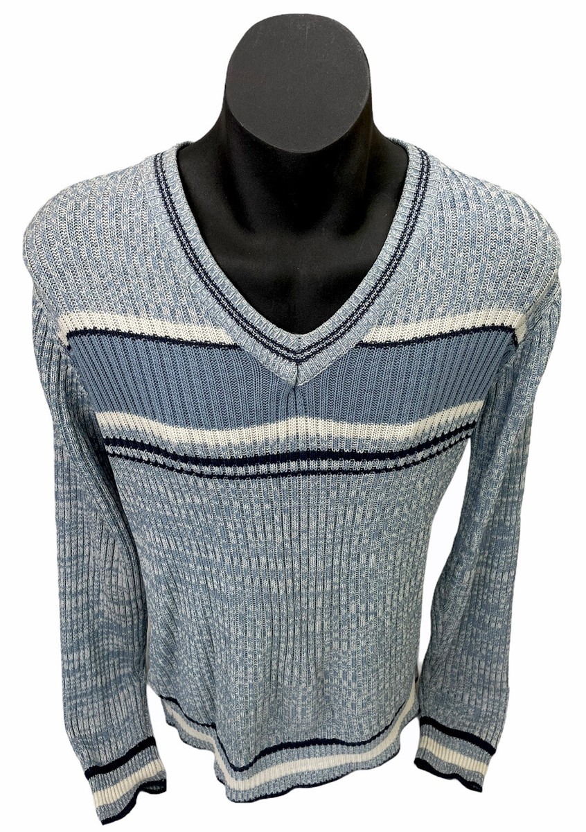 Vintage Target Surf Jumper Knitwear Mens Blue White Speckled