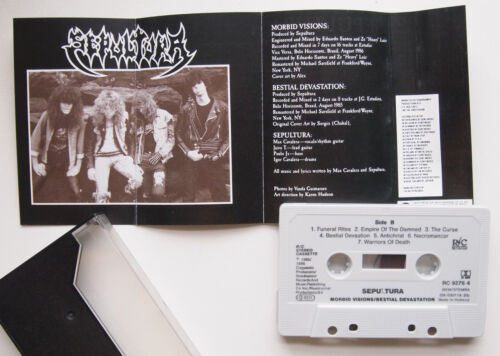 SEPULTURA - MORBID VISIONS (ROADRACER RC92764) 1990s EUROPE CASSETTE REISSUE 2 - Picture 3 of 3