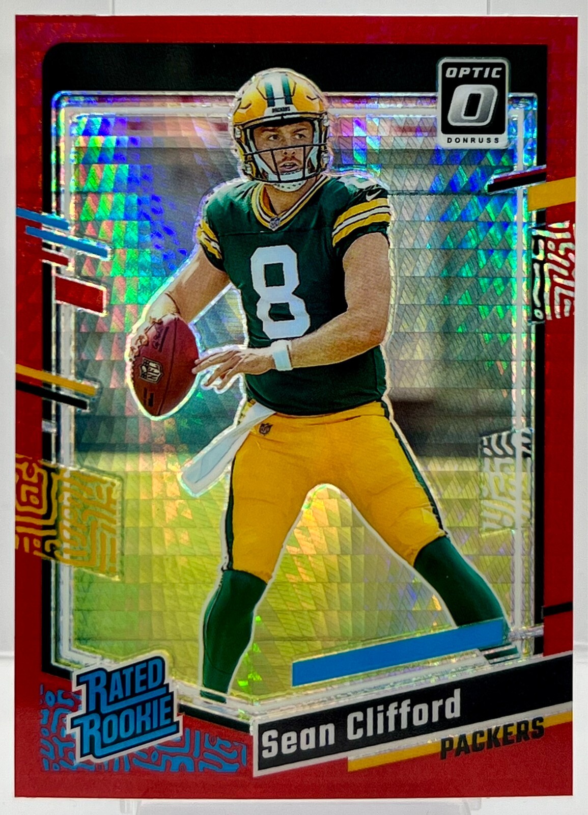 2023 Panini Donruss Optic Sean Clifford RED Hyper Prizm Rated Rookie #242 RC
