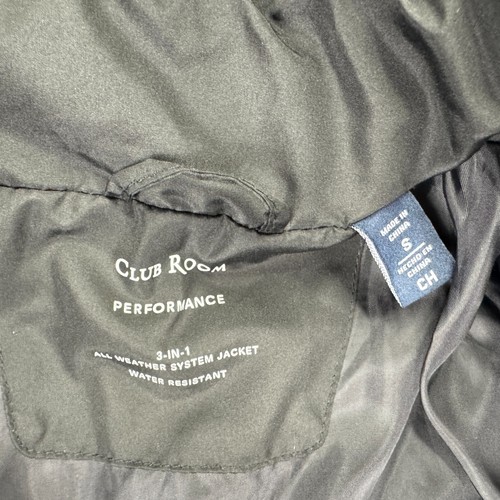Club Room Mens 3-In-1 Hooded Colorblock Water-Resistant Jacket Navy Blue S - Picture 3 of 5