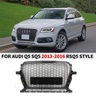 Front Upper Grill Grille Honeycomb Assembly For Audi Q5 SQ5 2013-2016 RSQ5 Style