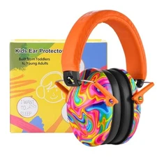  032 Kids Ear Protection – Ear Muffs for Noise 1 Pack - Orange-lollipop