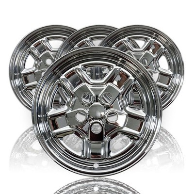 16'' Chrome Wheel Skins Hub Caps Covers 5 Spoke Simulators for 07-17 Jeep Patriot