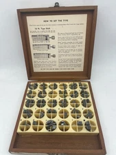 Kingsley Machine Hot Foil Stamping CHRISTMAS GOTHIC Type Original Wood Box 125