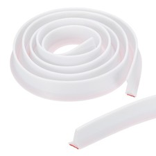 PATIKIL 79 Inch Collapsible Shower Threshold Water Dam 79"x1.2"x 0.6", White