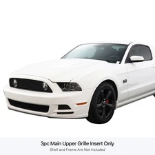 For Ford Mustang 13-14 APG GR06FEI25J 3-Pc Black Horizontal Billet Main Grille