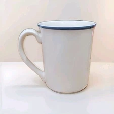 Corning Corelle Blue Floral Mug (beige with blue band) EUC 