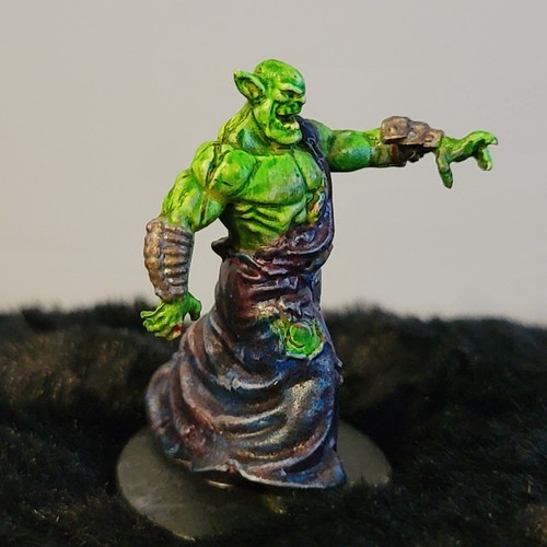Mage sorcier orc demi-orc miniature peinte DnD donjons et dragons D&D - Photo 5/5