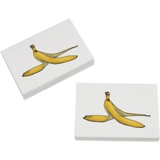 2 Radiergummis / Gummis 45 mm "Bananenschale" (ER00042082)