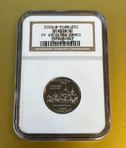 2000-S Clad Virginia State Quarter - NGC PF69 ULTRA CAMEO
