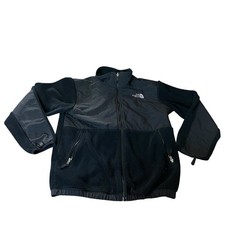 The North Face Boys Fleece Jacket Boys Large Denali Black Full Zip Black 14/16