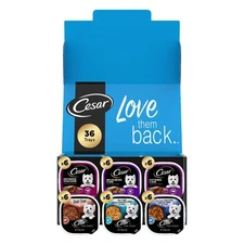Cesar Wet Dog Food Home Delights & Classic Loaf in Sauce Variety Pack 3.5 oz....
