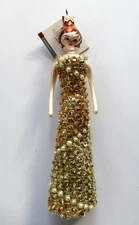 De Carlini 2017 Collection Fashion Lady Christmas  Ornament with Tags  #2