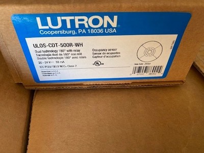 LUTRON ULOS-CDT-500R-WH OCCUPANCY SENSOR, CEILING MOUNT, DUAL TECH, 500FT, WHITE