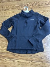 Avalanche M Women's Long Sleeve Black Fleece Lined 1/4 Zip Pullover