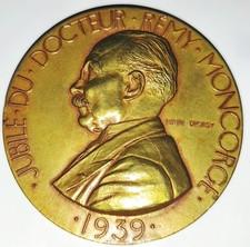 Médaille jubilé Du Docteur Rémy Moncorge Graveur :Henri Dropsy 1939 -3