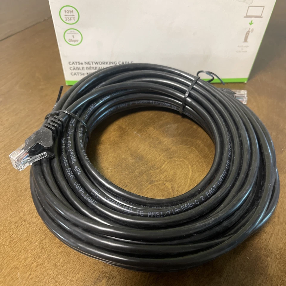 Belkin A3L791bt10MBLKS 10m CAT-5e Ethernet Patch Cable - New Sealed - Image 2 of 4