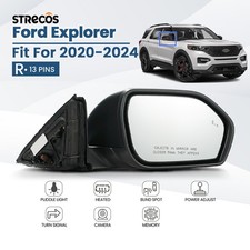 Side Mirror For 2020-2024 Ford Explorer Heated Wblind Spot Camera Right 13 Pin