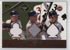 2002 Topps 5 Card Stud Relics Three of a Kind Tsuyoshi Shinjo Mike Piazza 1ss3