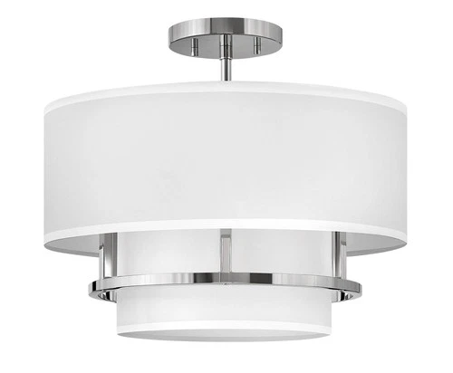 Hinkley Graham 16" Wide Polished Nickel 3 Light Ceiling Light - Picture 3 of 8