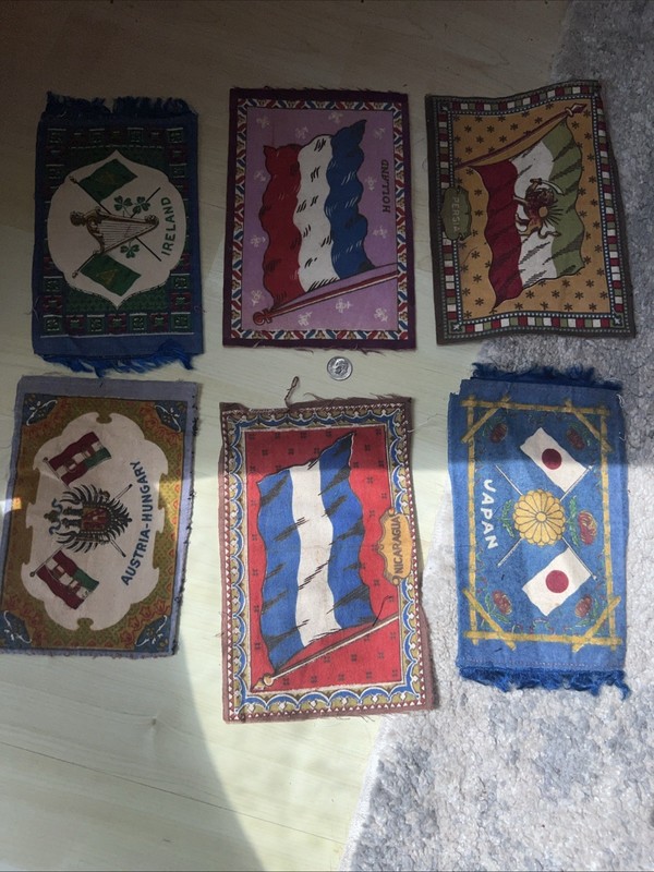 Lot of 6 Vintage Dollhouse Country Rugs Unique Colorful Miniature Textiles